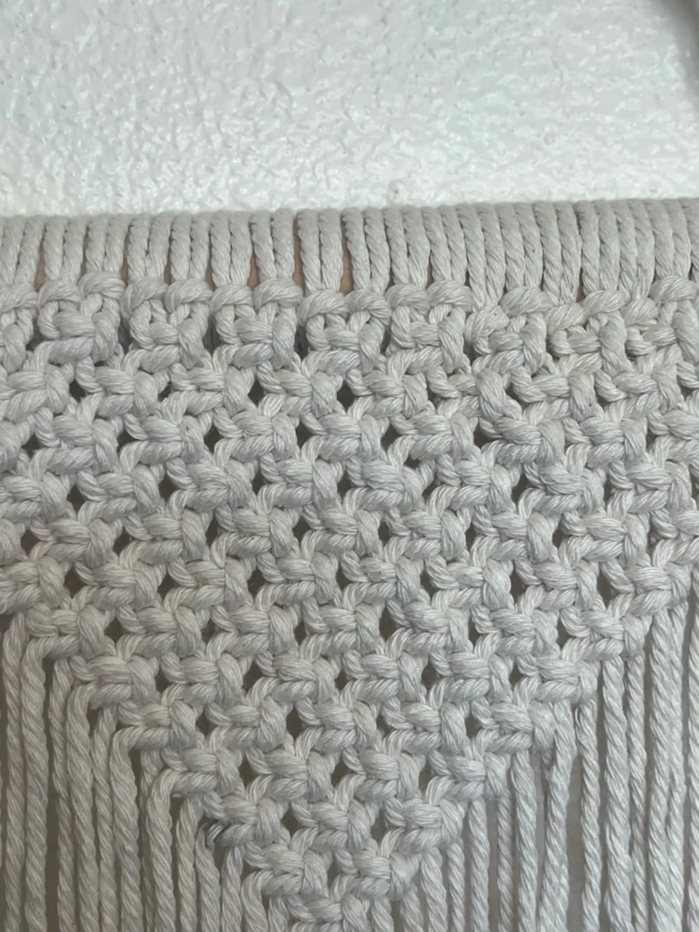 Handmade Cream Macramé Wall Hanging